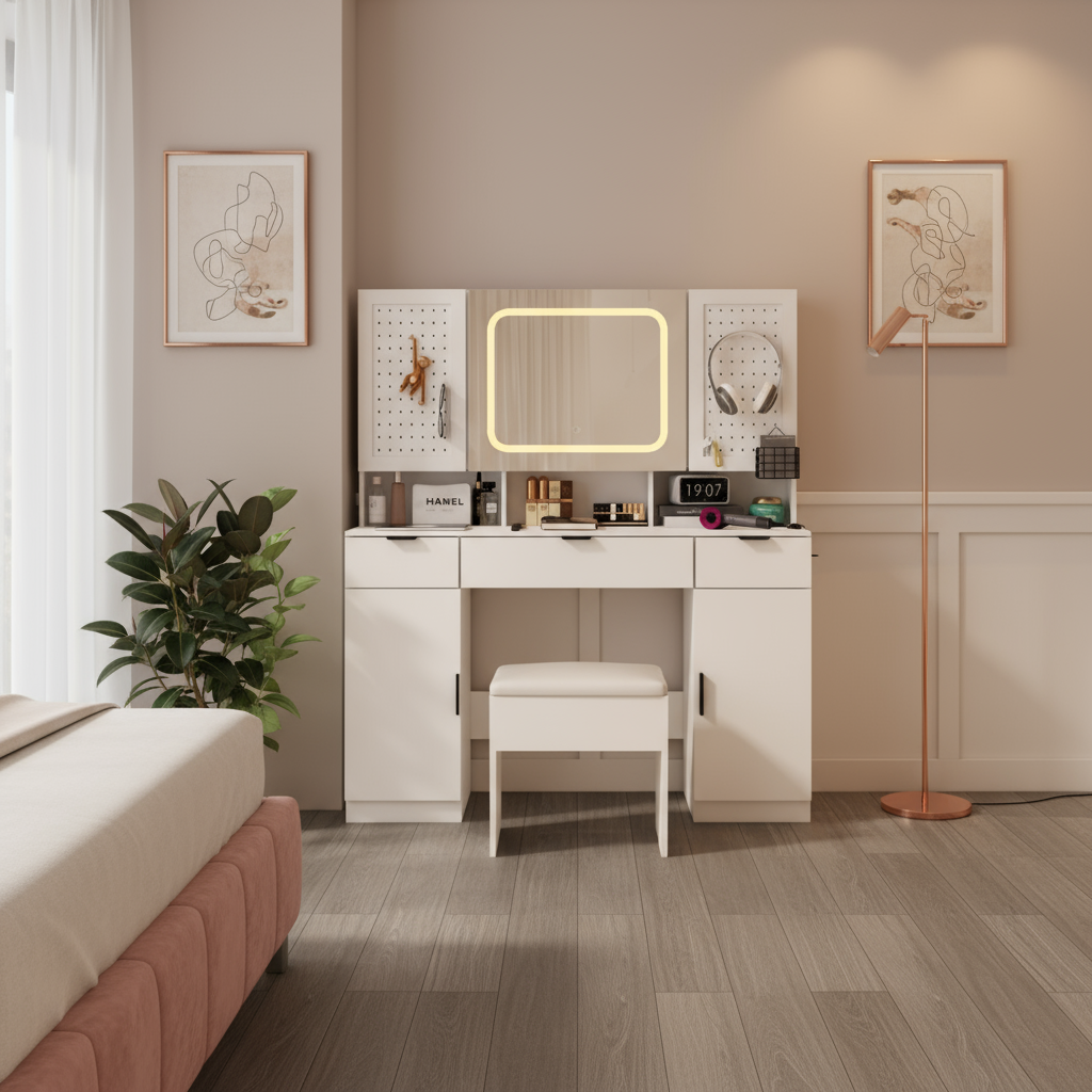 White Vanity Minimalistic Art