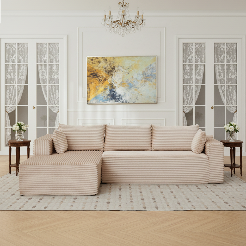 Wide Front View - Beige