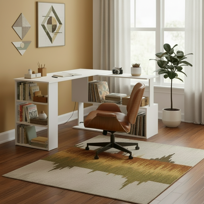 With Mid-Century Chair