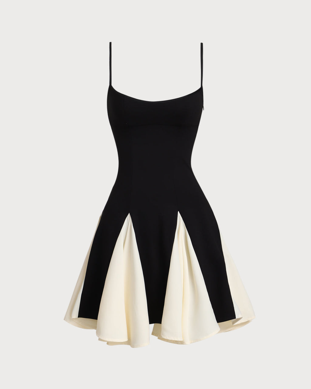 Noir Black Contrast Slip Mini Dress