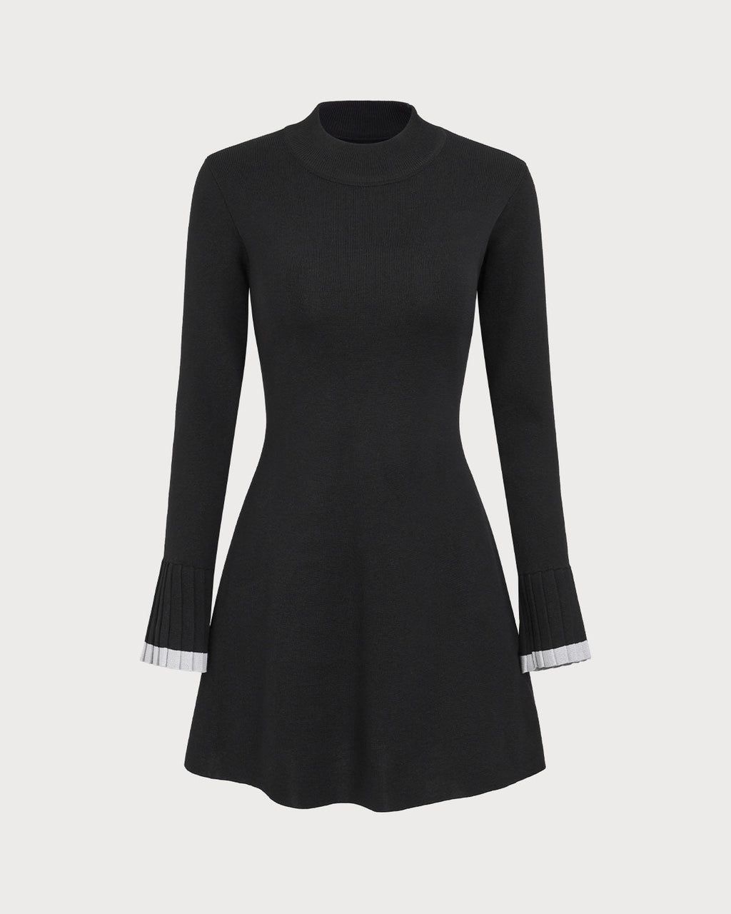 Noir Long Sleeve Sweater Mini Dress