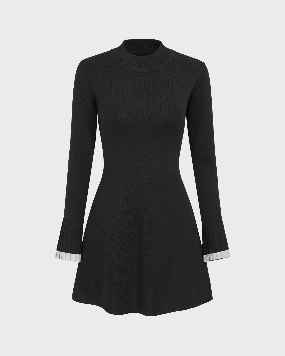 Noir Long Sleeve Sweater Mini Dress