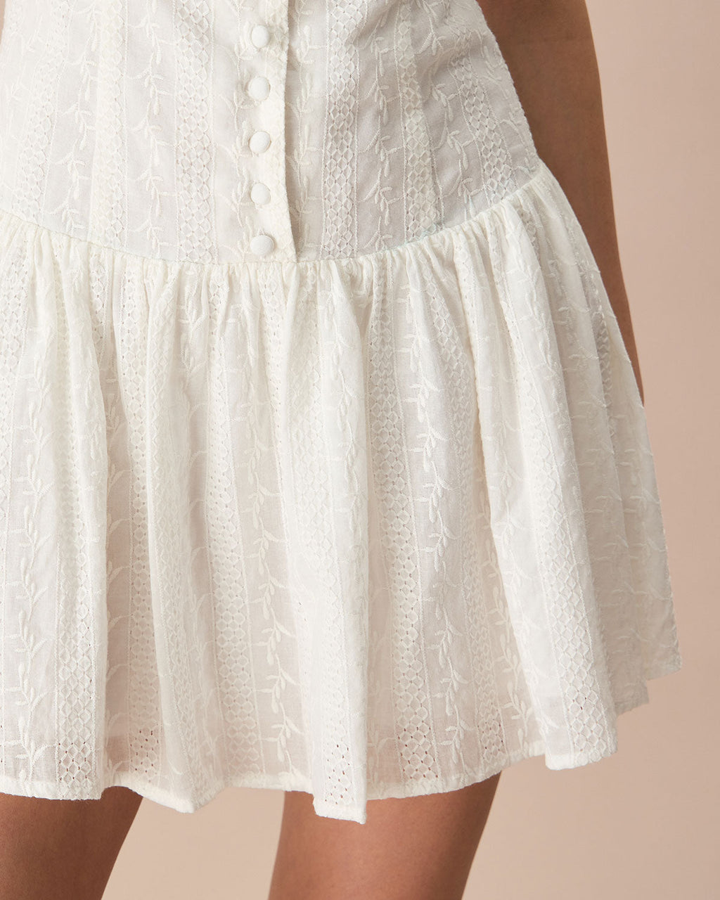 Sicily Pearl Cotton Mini Dress