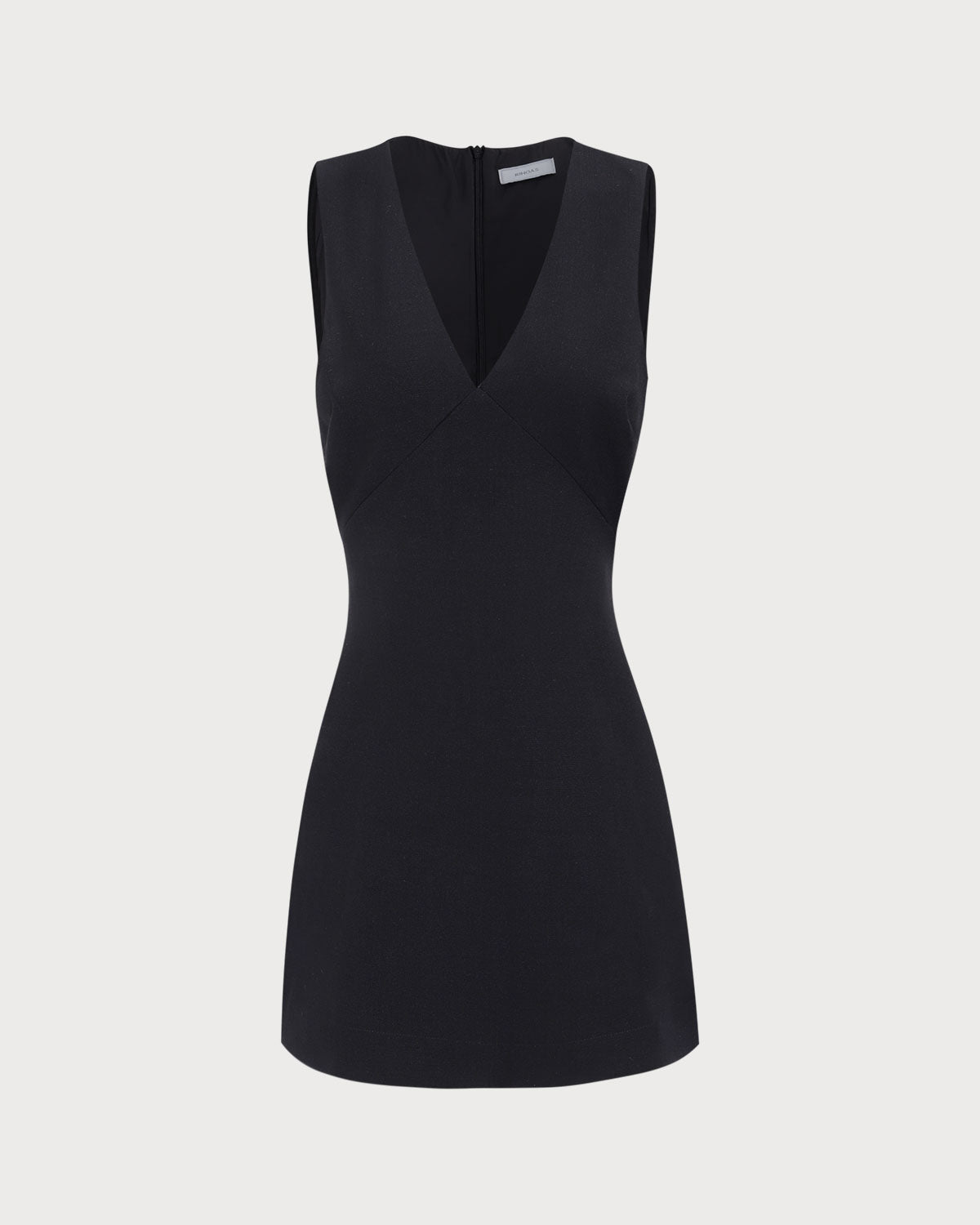 The Raven V-Neck Sleeveless Mini Dress In Black