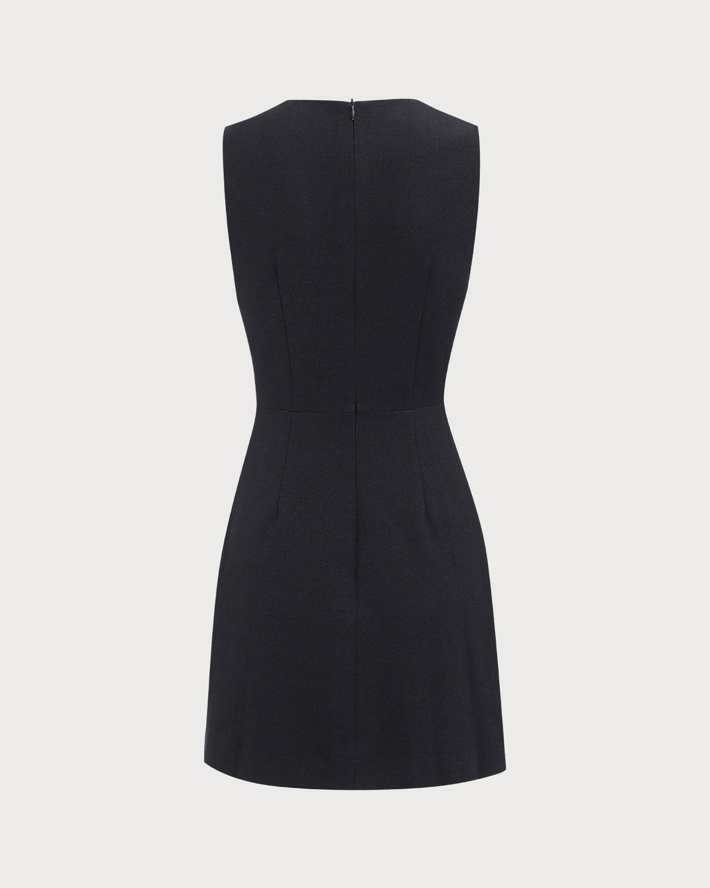 The Raven V-Neck Sleeveless Mini Dress In Black