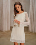 Blossom Bell Sleeve Lace Mini Dress