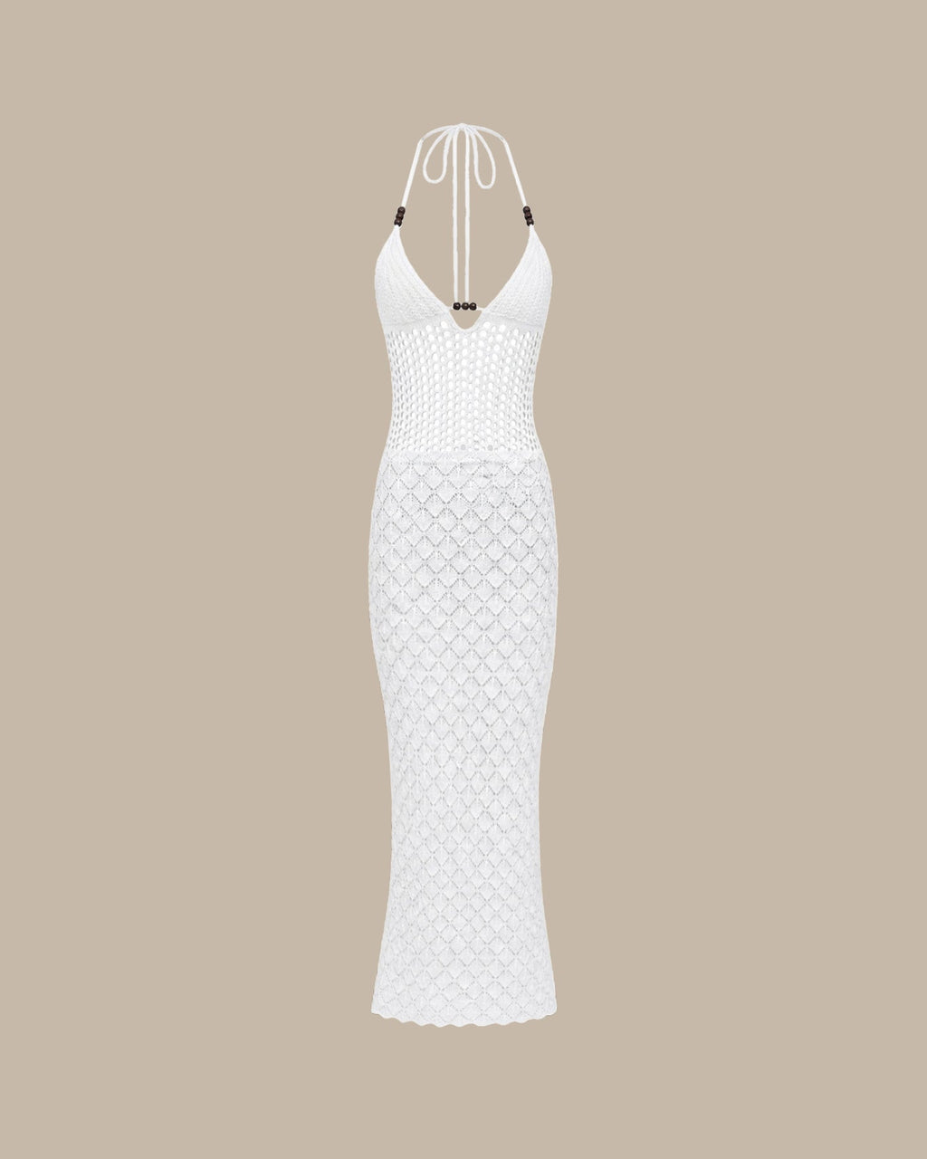 Casual Breathable Halter Knit Cover-up