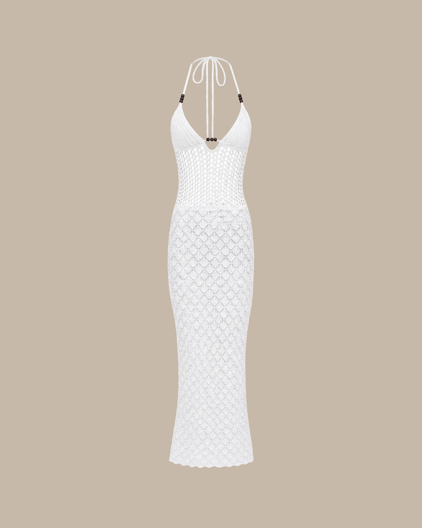 Casual Breathable Halter Knit Cover-up