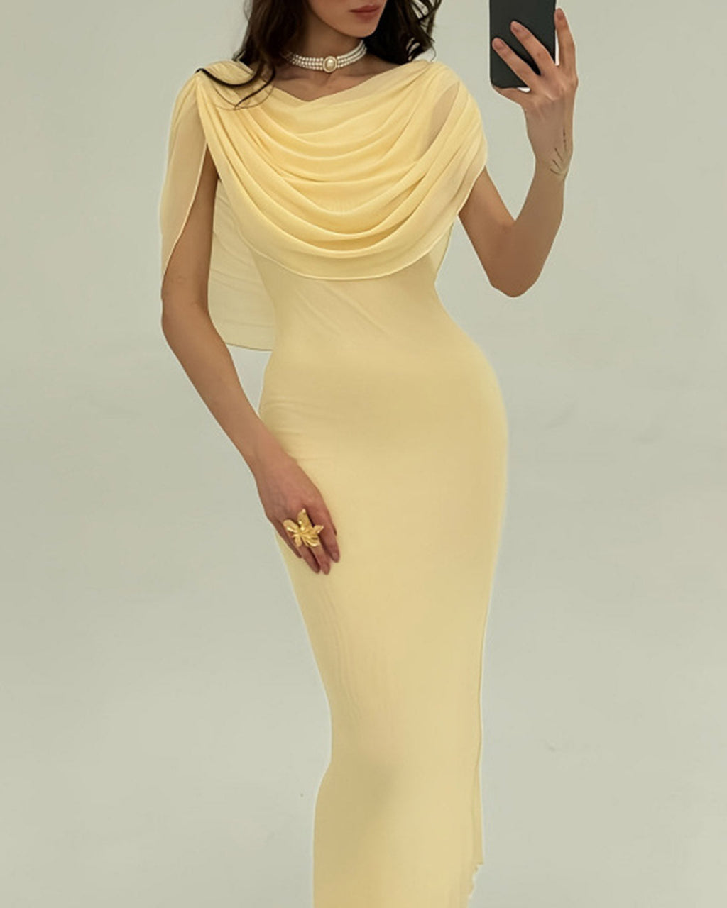 Luxe Cowl Neck Sleeveless Maxi Dress