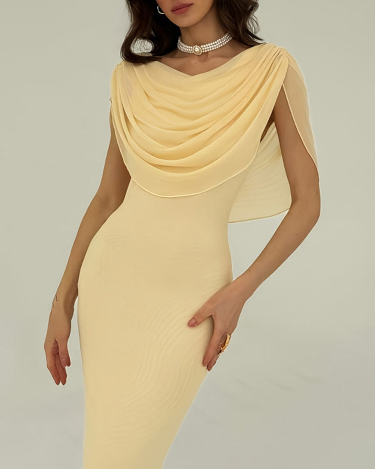 Luxe Cowl Neck Sleeveless Maxi Dress