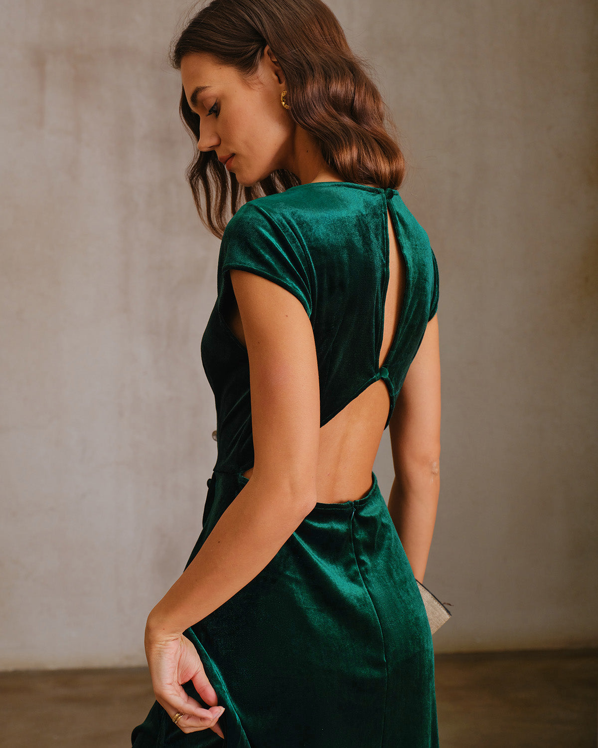 Classy & Elegant Velour Midi Dress