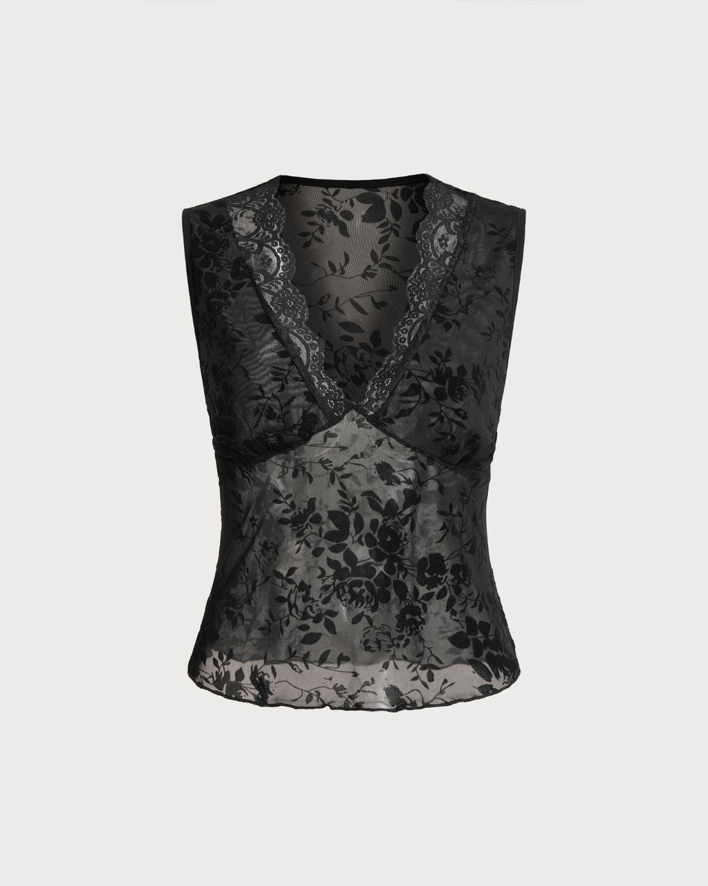 Timeless Classic Black Lace Tank Top