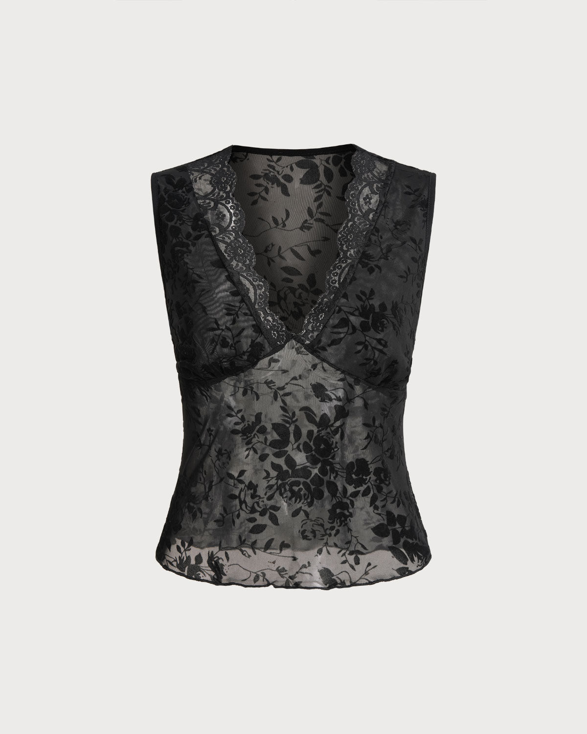 Timeless Classic Black Lace Tank Top