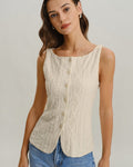 Molly Comfortable Button Tank Top