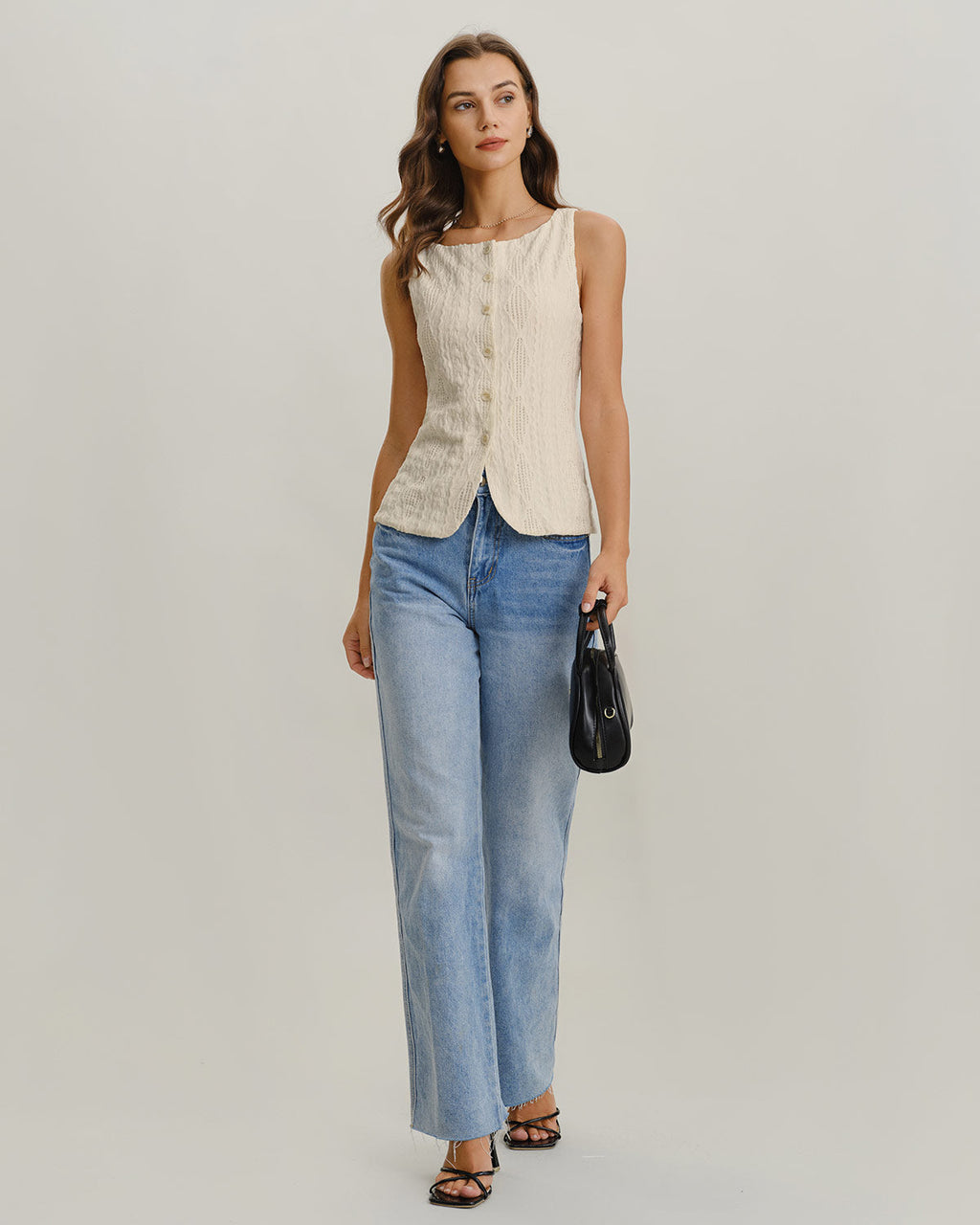 Molly Comfortable Button Tank Top