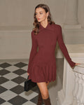 Lina Trendy Pleated Sweater Dress