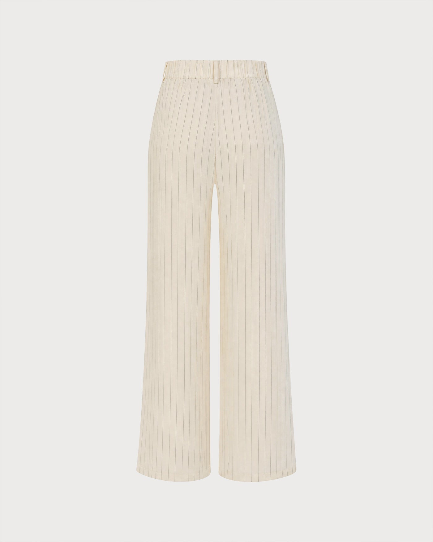 Timeless Elastic Waist Straight Pants With Pockets