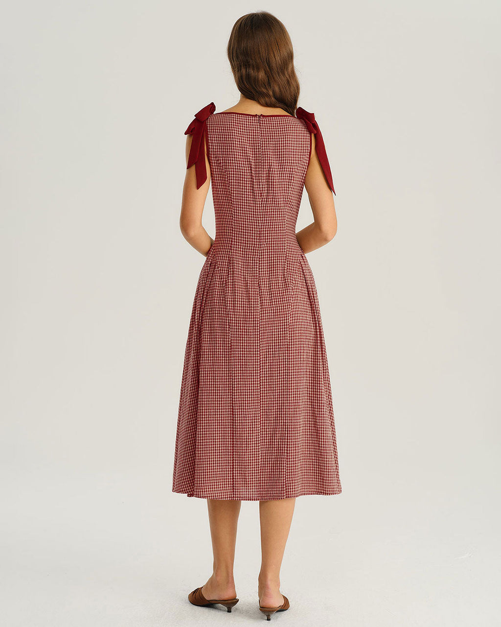 Golden Age Gingham A-Line Midi Dress