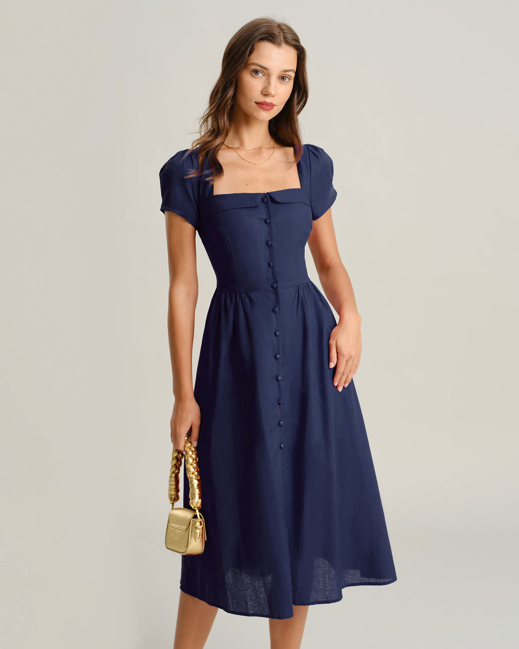 Bella Short Sleeve Midi Dress