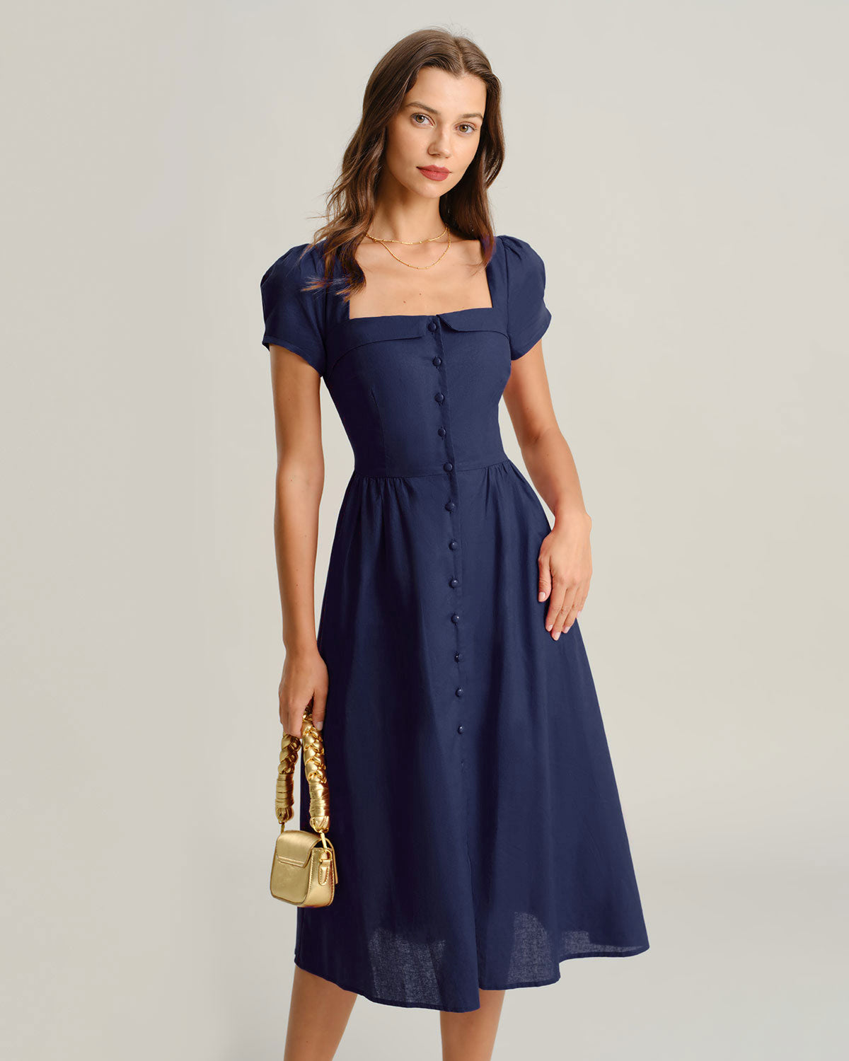 Bella Short Sleeve Midi Dress