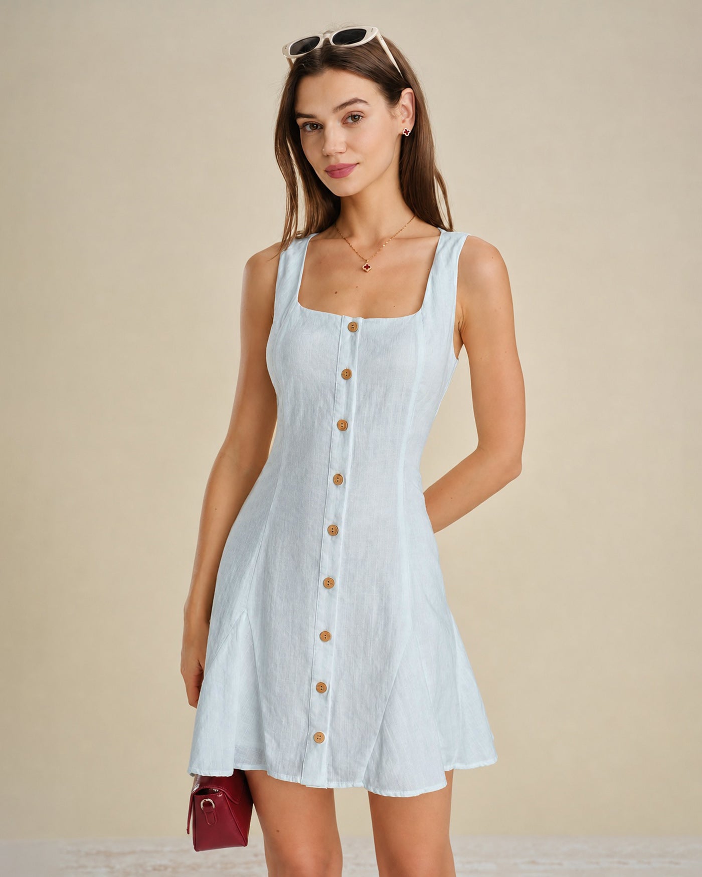 Chic Trendy Textured Mini Dress