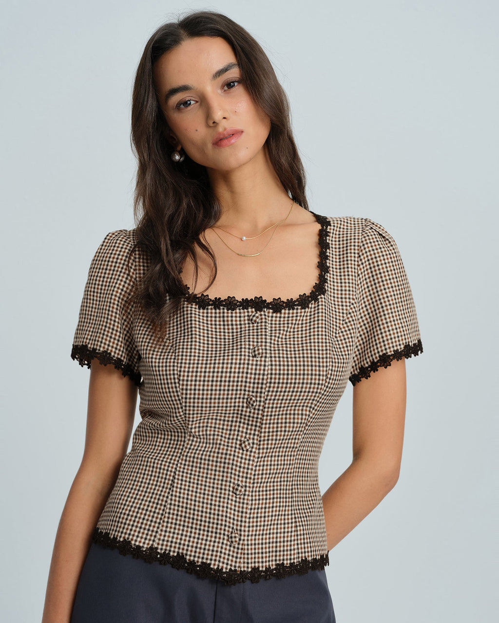Tammy Comfort Wear Plaid Blouse