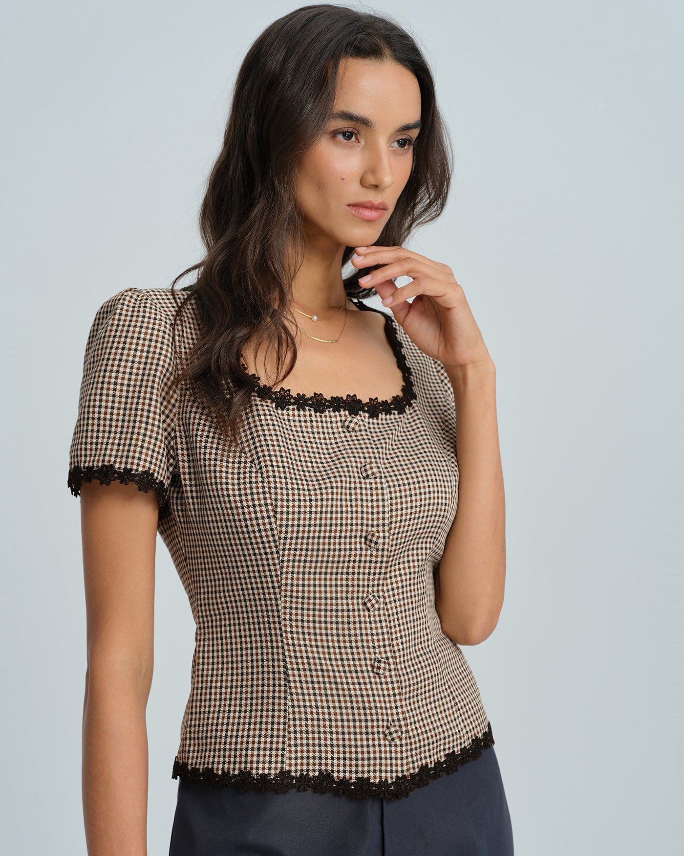 Tammy Comfort Wear Plaid Blouse