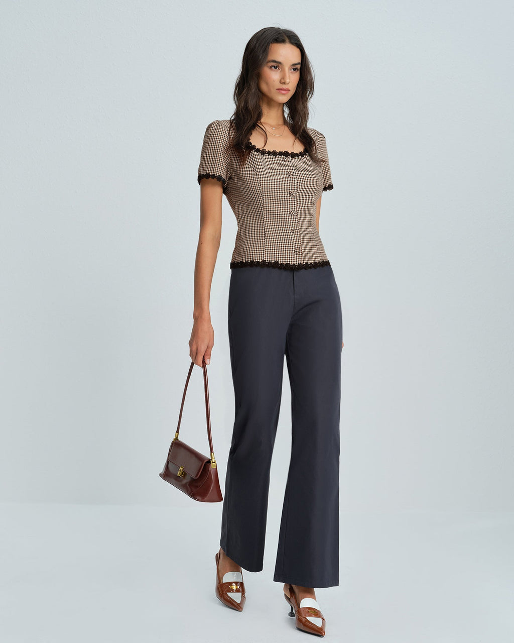 Tammy Comfort Wear Plaid Blouse