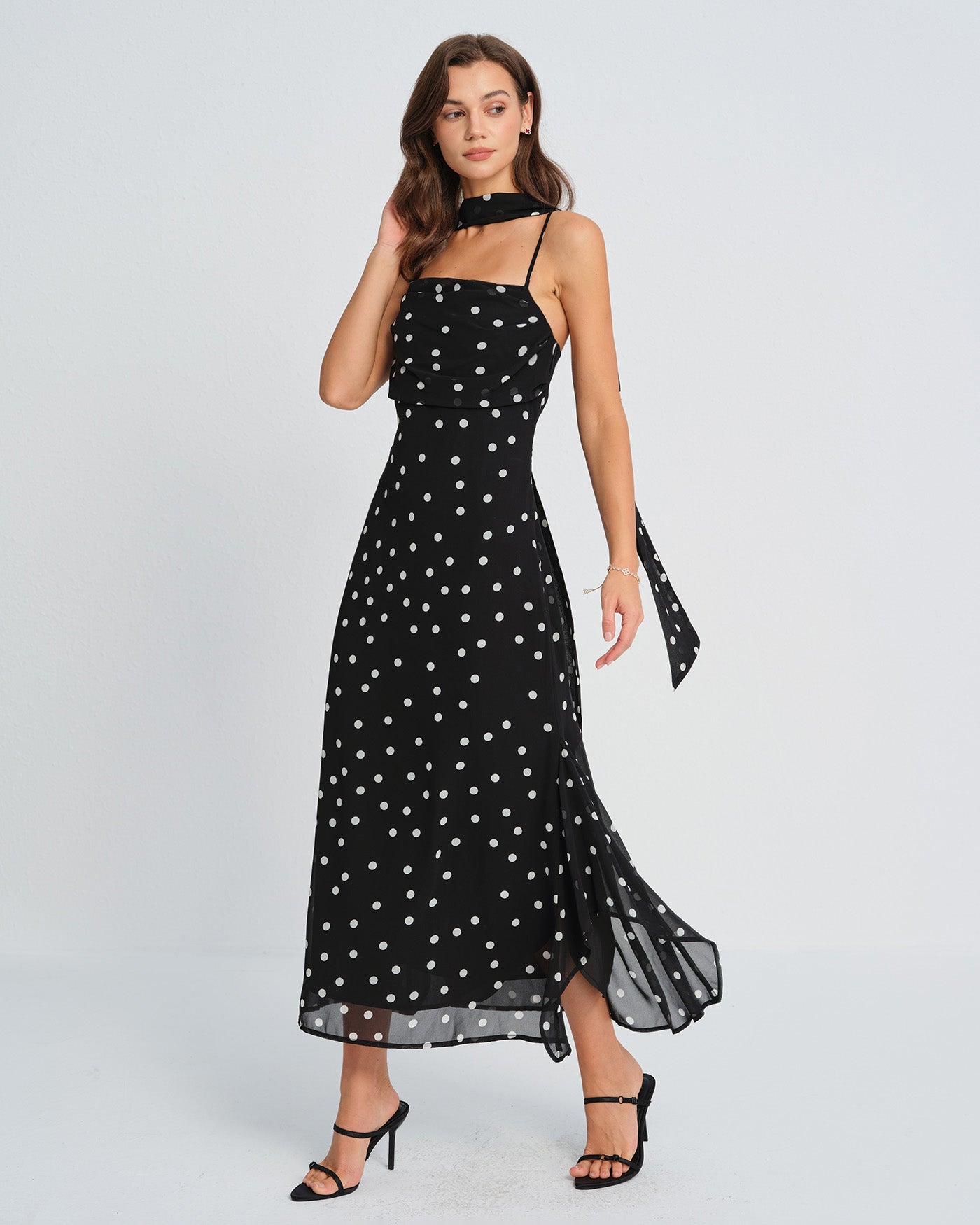 Stargirl Polka Dot Slip Maxi Dress