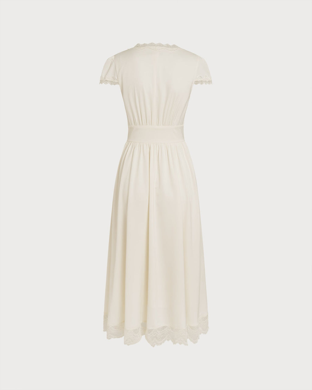Petal Lace V-Neck Maxi Dress