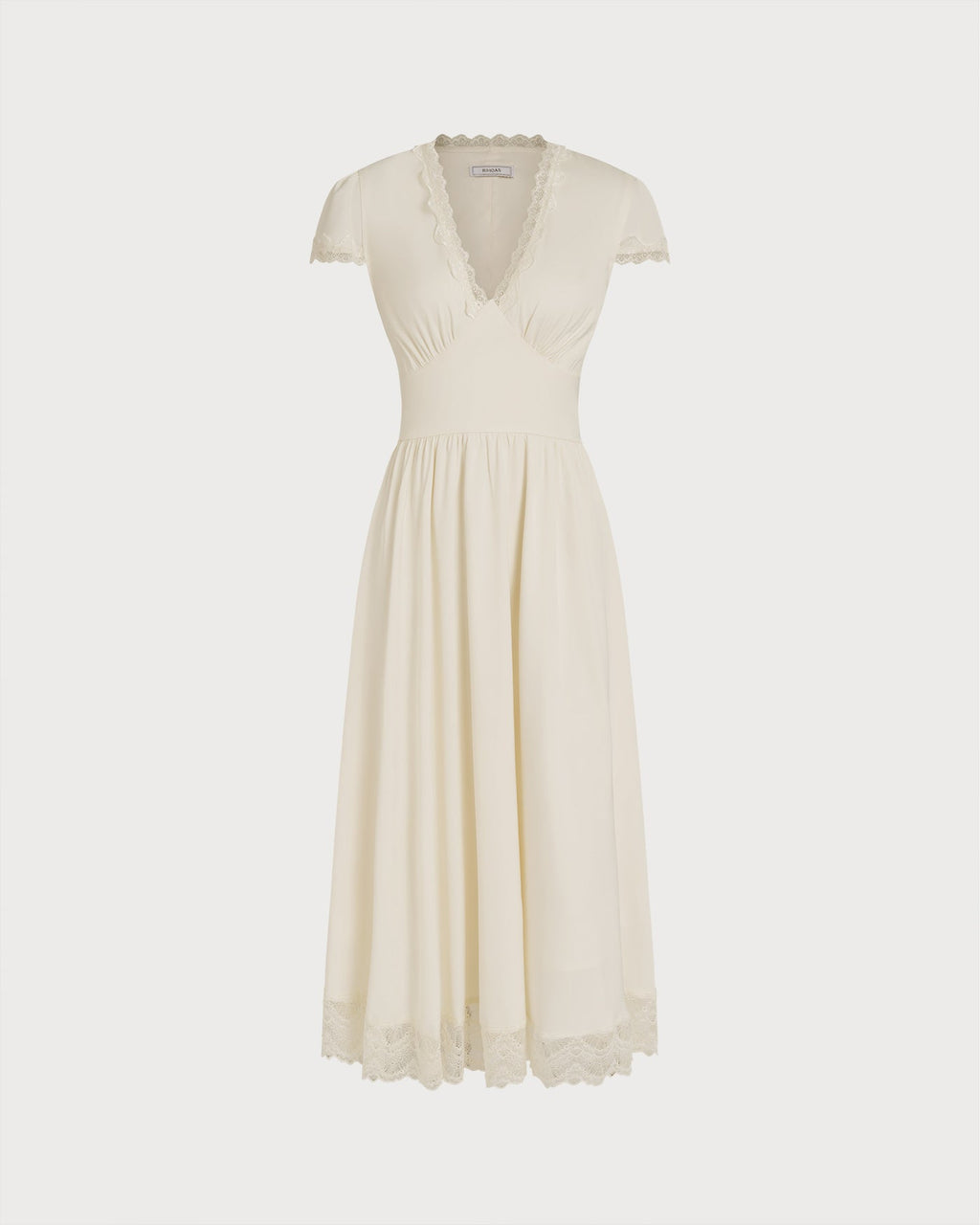 Petal Lace V-Neck Maxi Dress