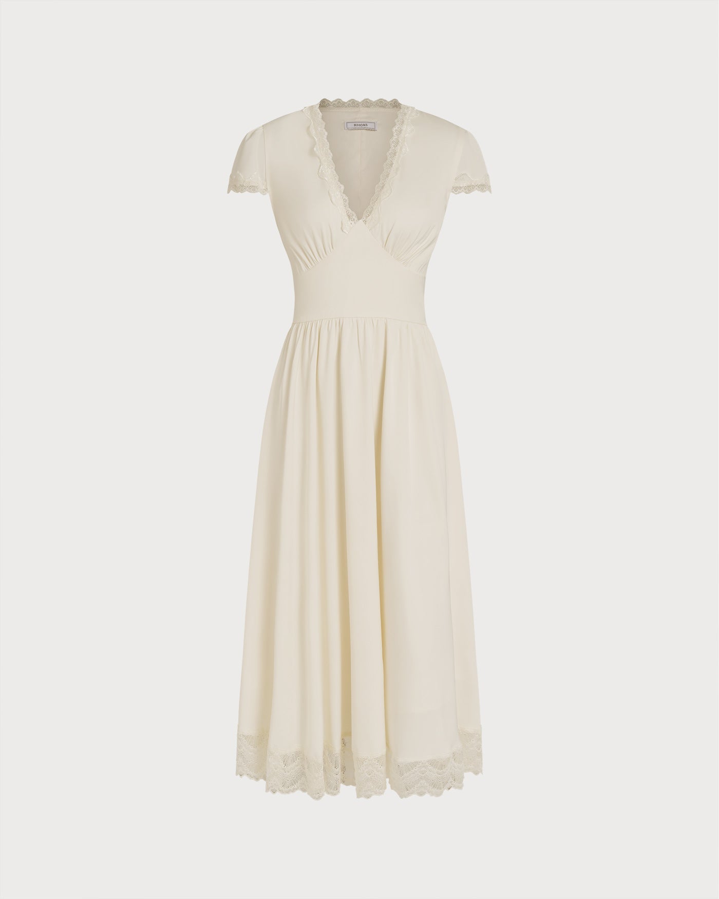 Petal Lace V-Neck Maxi Dress