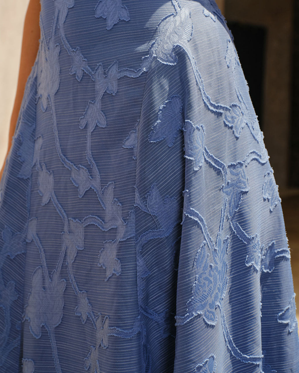 Tampa Jacquard Ruched Slip Maxi Dress
