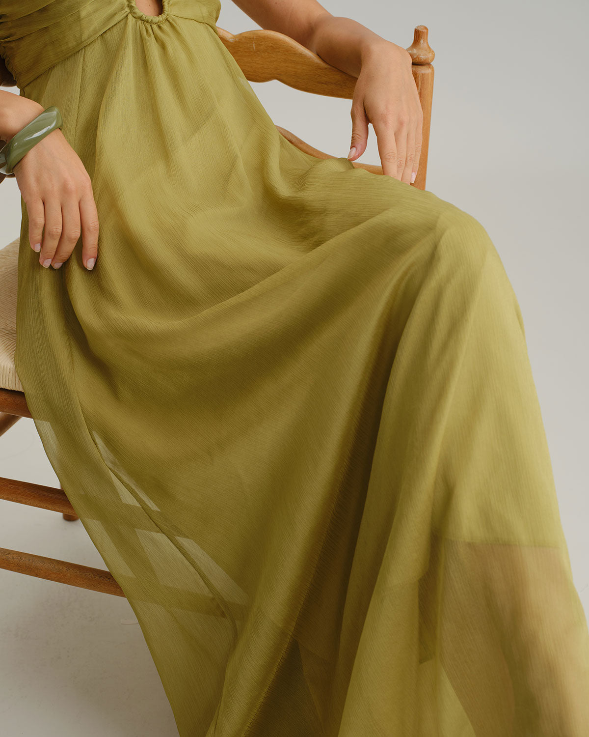Envy Ruched Slip Summer Maxi Dress