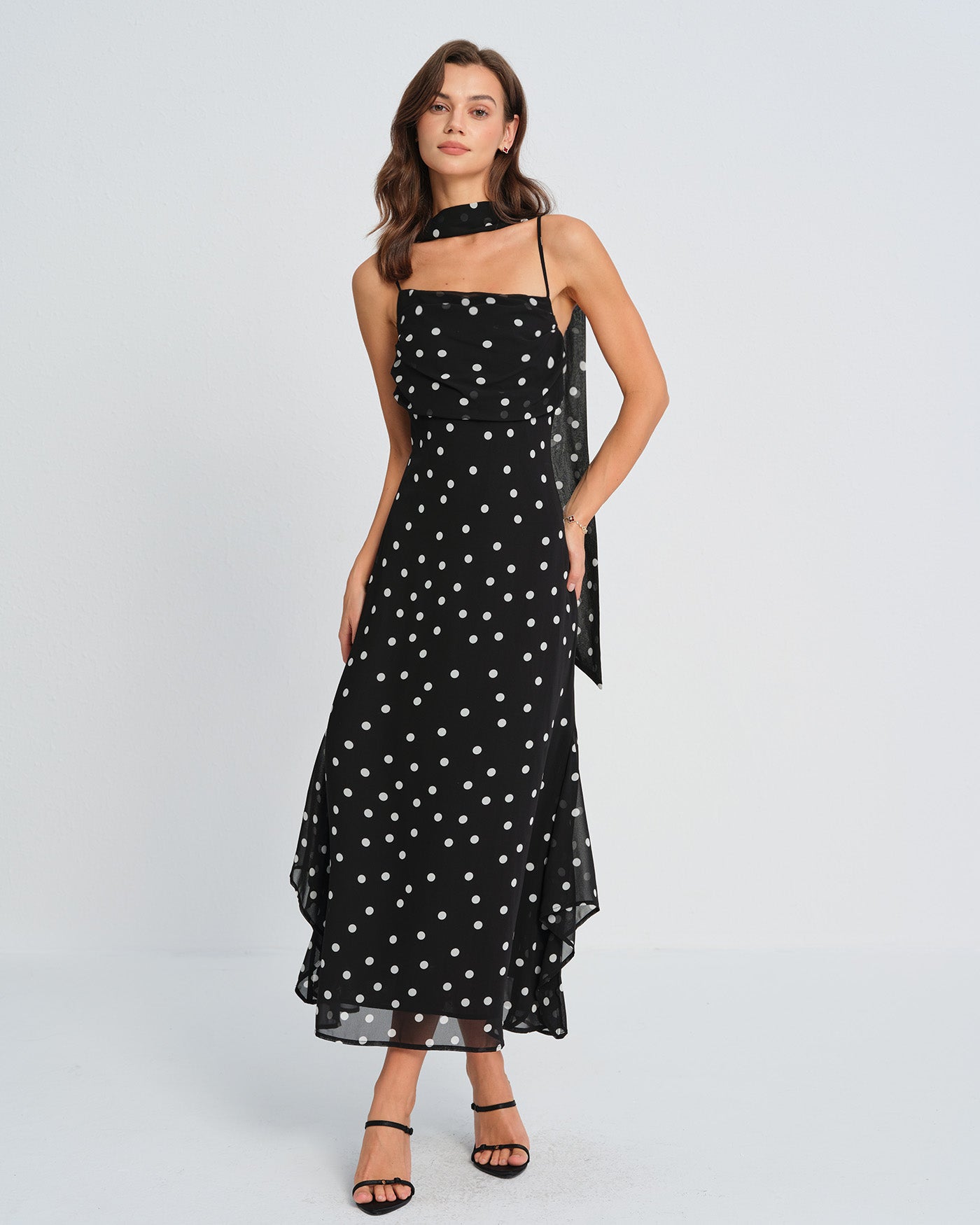 Stargirl Polka Dot Slip Maxi Dress