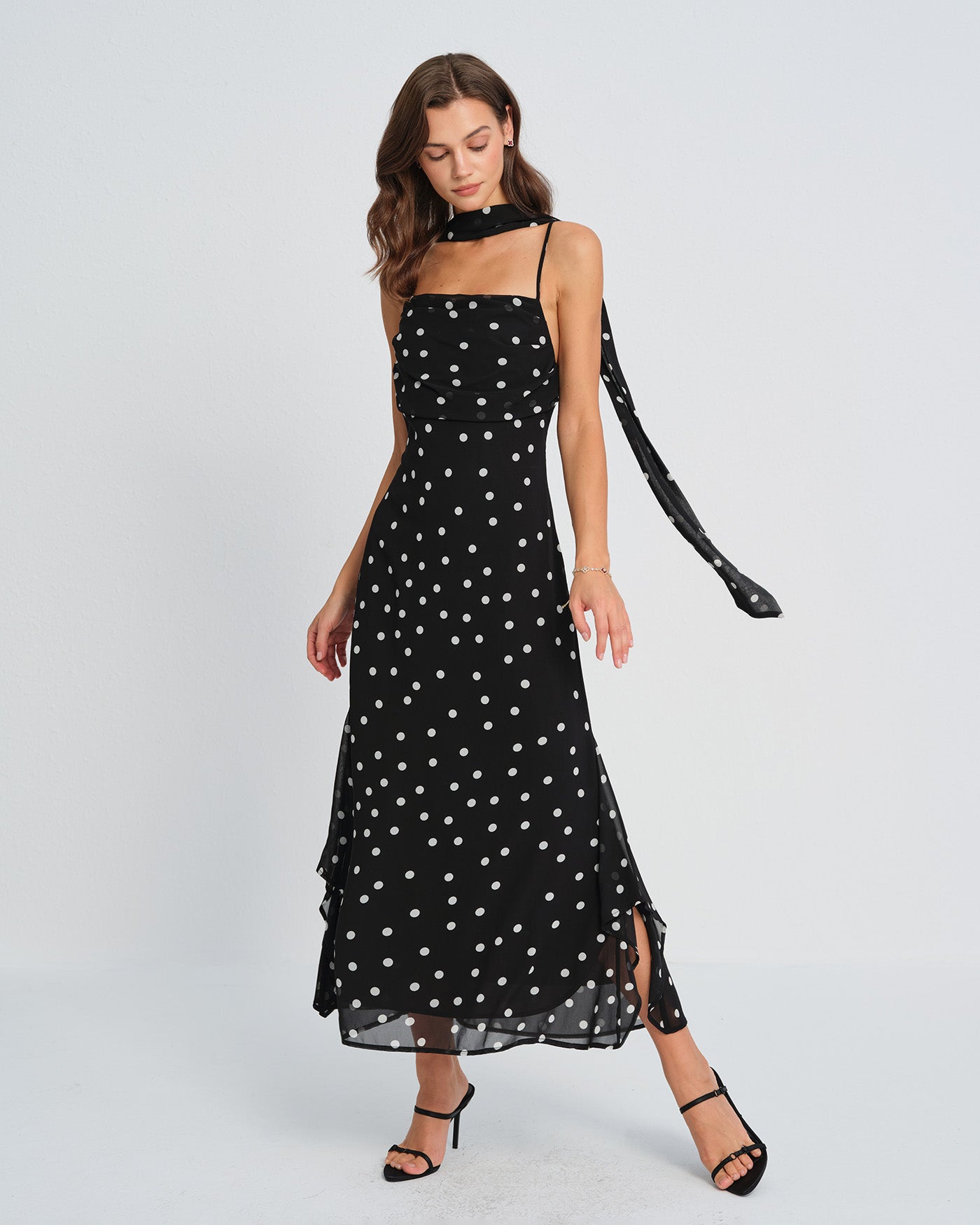 Stargirl Polka Dot Slip Maxi Dress