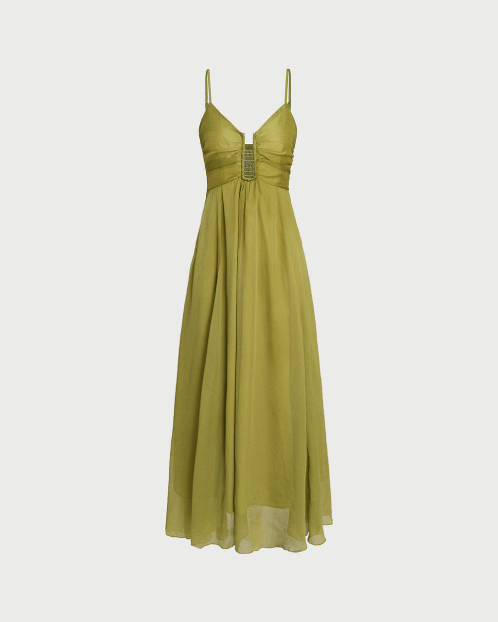 Envy Ruched Slip Summer Maxi Dress