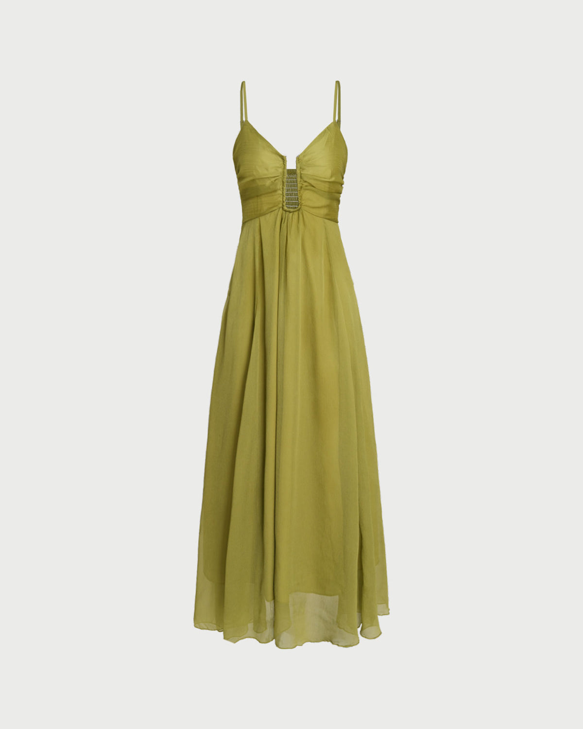 Envy Ruched Slip Summer Maxi Dress