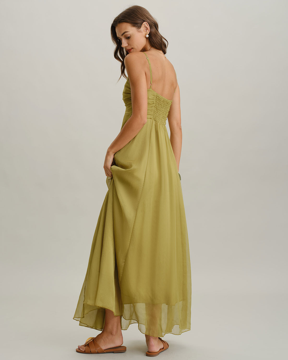 Envy Ruched Slip Summer Maxi Dress