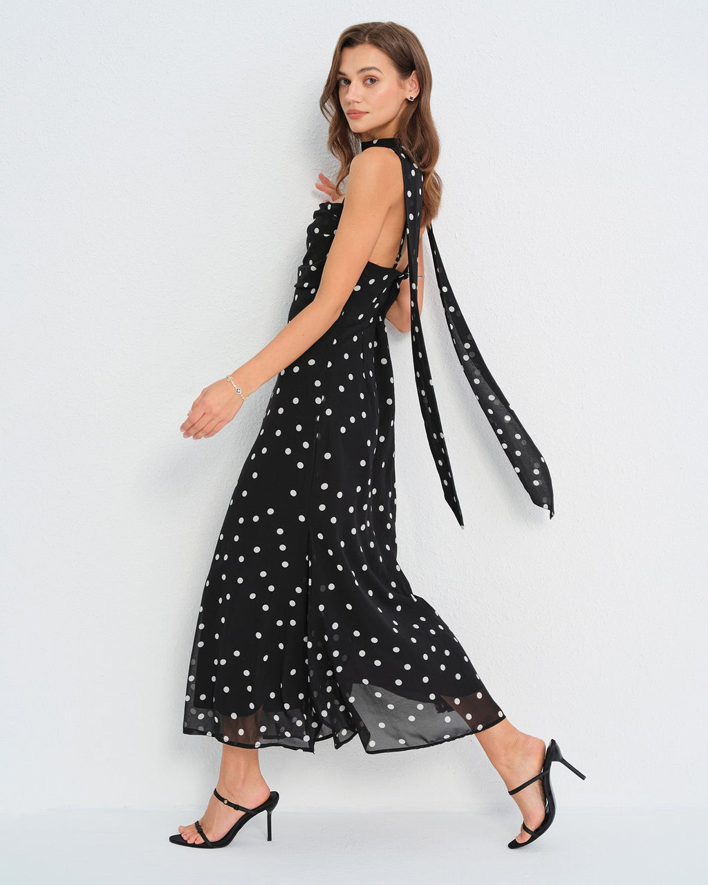 Stargirl Polka Dot Slip Maxi Dress