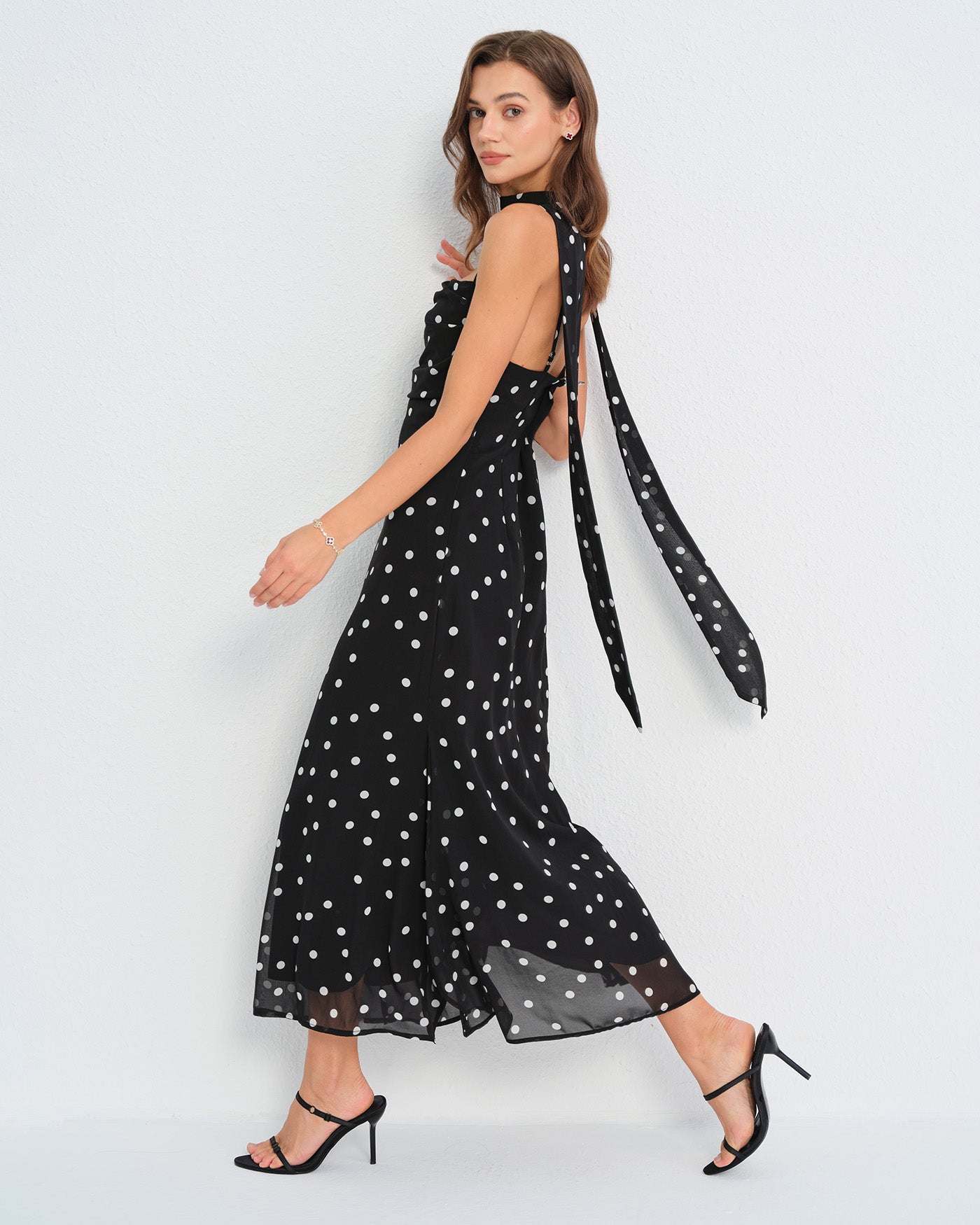 Stargirl Polka Dot Slip Maxi Dress