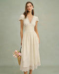 Petal Lace V-Neck Maxi Dress