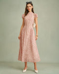 Selena Mock Neck Floral Maxi Dress