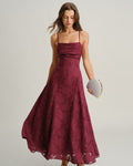 Wine Red Sleek Slip Maxi Dress