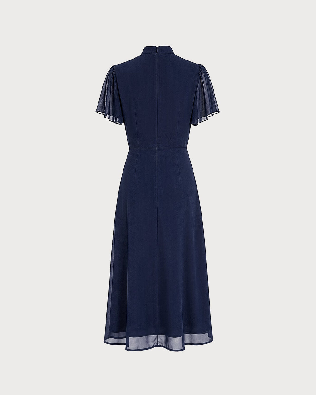 Sleek Butterfly Sleeve Midi Dress