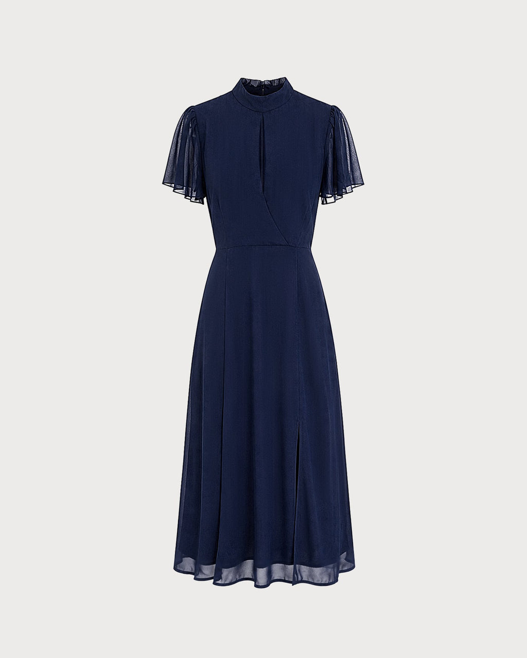 Sleek Butterfly Sleeve Midi Dress