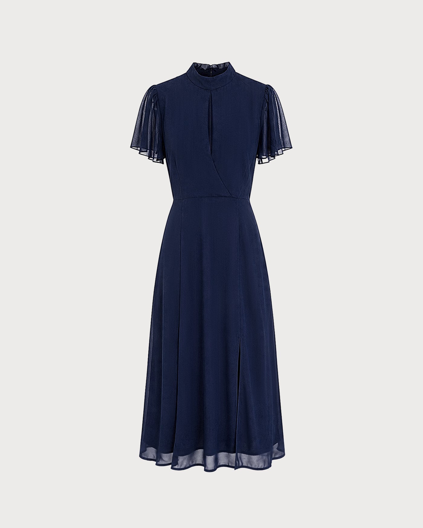 Sleek Butterfly Sleeve Midi Dress