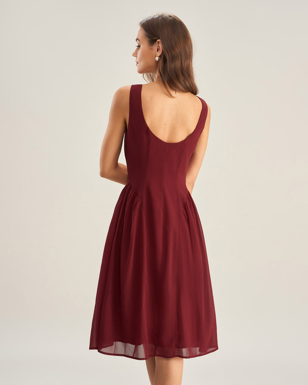 Bliss Sleeveless Midi Dress In Red