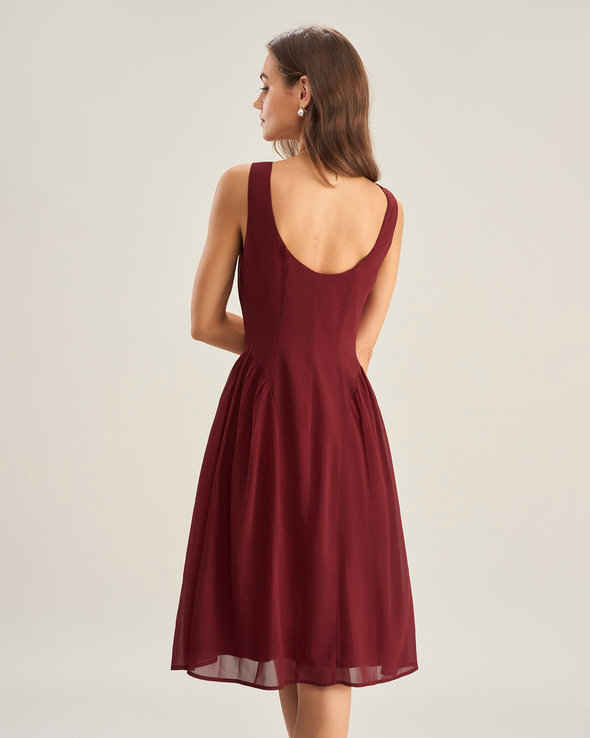 Bliss Sleeveless Midi Dress In Red