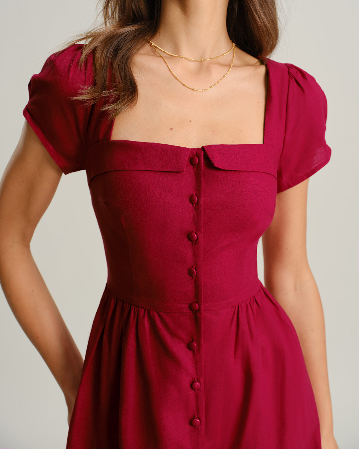 Red Lights Old Money Midi Dress